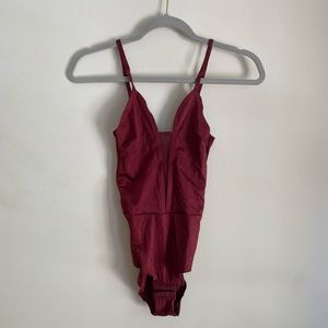 Stretchy Maroon Bodysuit
